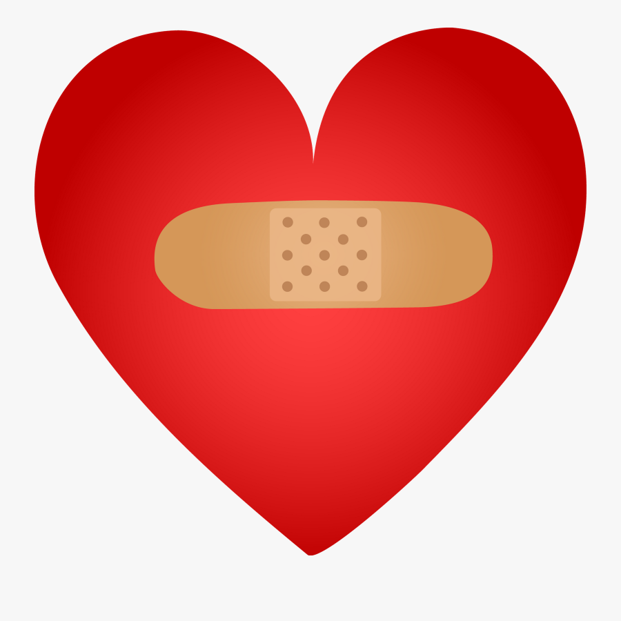 Hungry For God S - Heart With Bandaid Clipart, Transparent Clipart