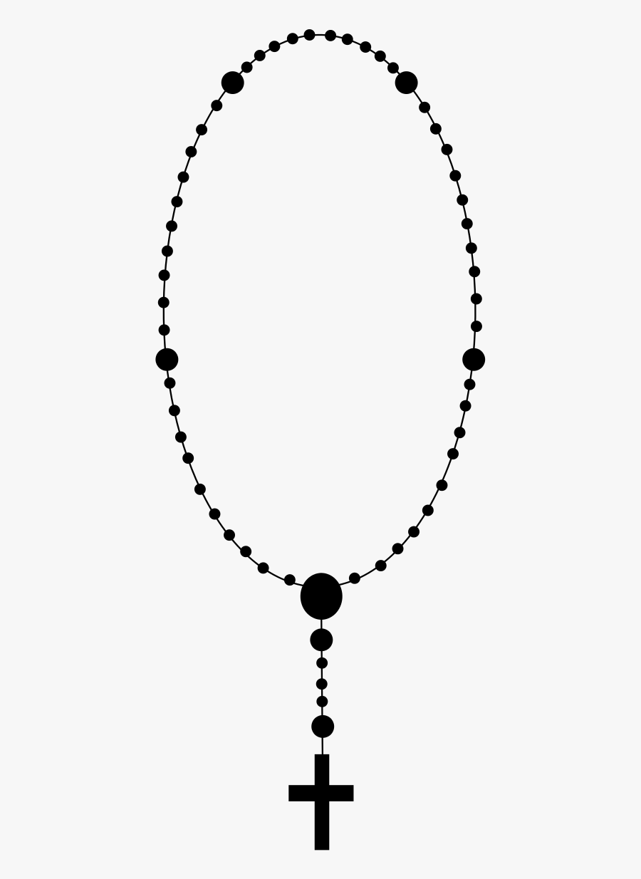 Rosary Clipart Black And White, Transparent Clipart
