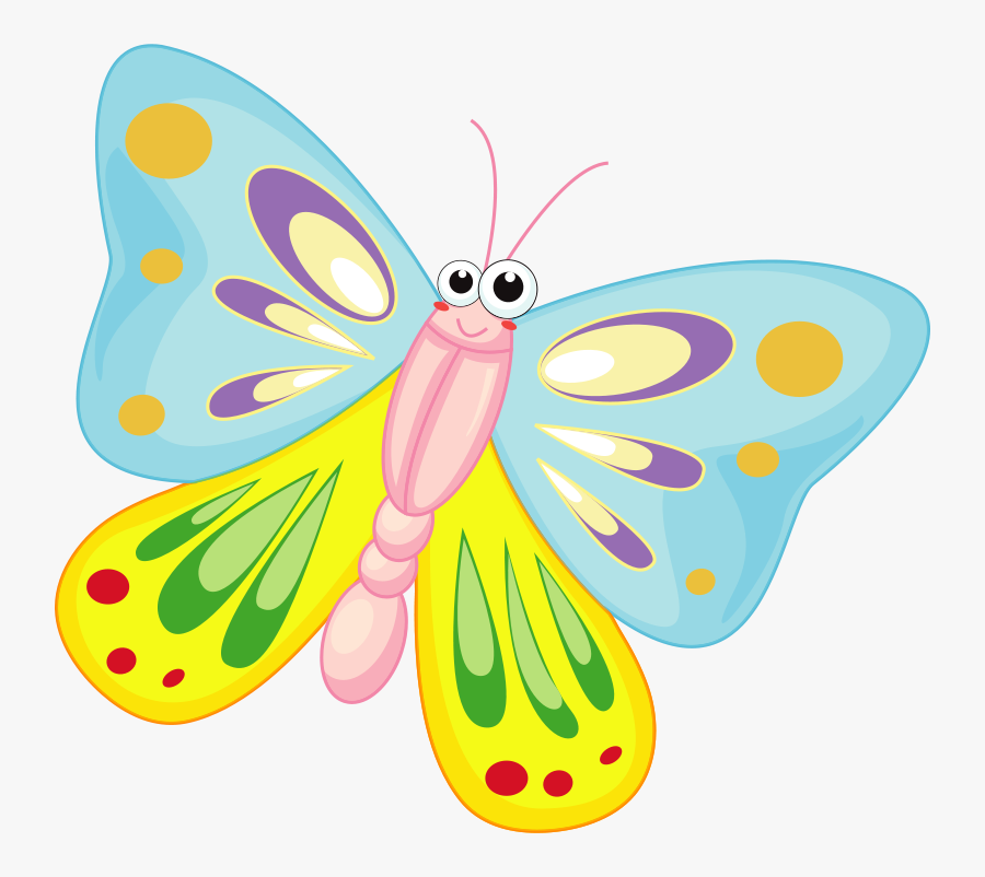 Cartoon Butterfly - Cute Butterfly Clipart, Transparent Clipart