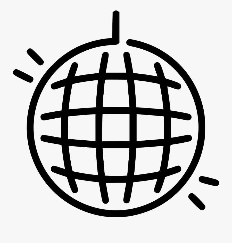 Disco Ball Black And White Clipart - Disco Ball Vector Icon, Transparent Clipart