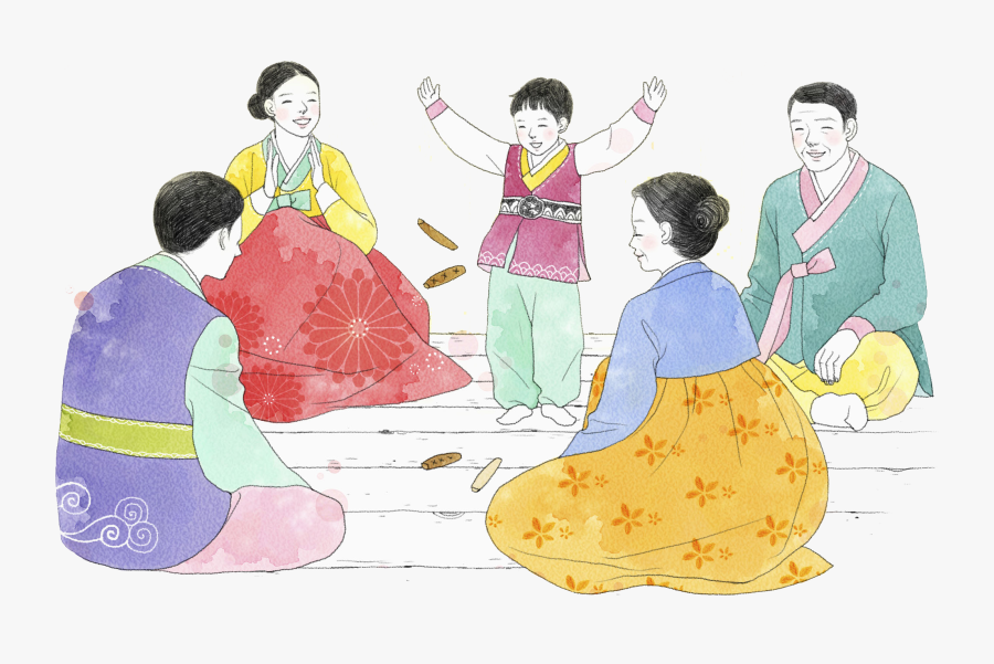 Transparent Hanbok Clipart - Korean Chuseok Png, Transparent Clipart
