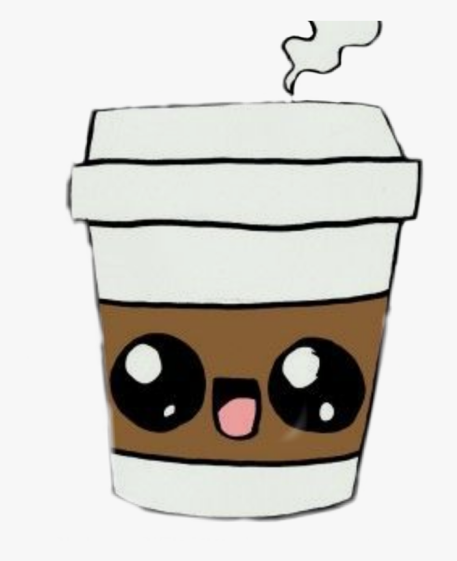 #cafe #cute #kawaii #coffee #cup #cupofcoffee - Easy Cute Food Drawings, Transparent Clipart