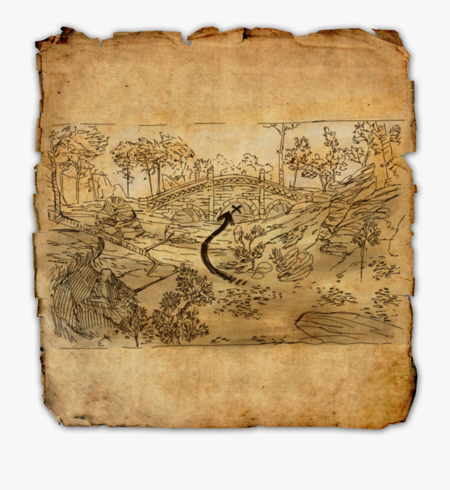 Transparent Treasure Map Clipart Black And White - Clockwork City Eso Treasure Map, Transparent Clipart