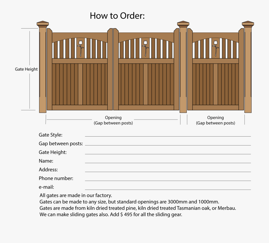 How To Order Wooden Gates - Gate, Transparent Clipart