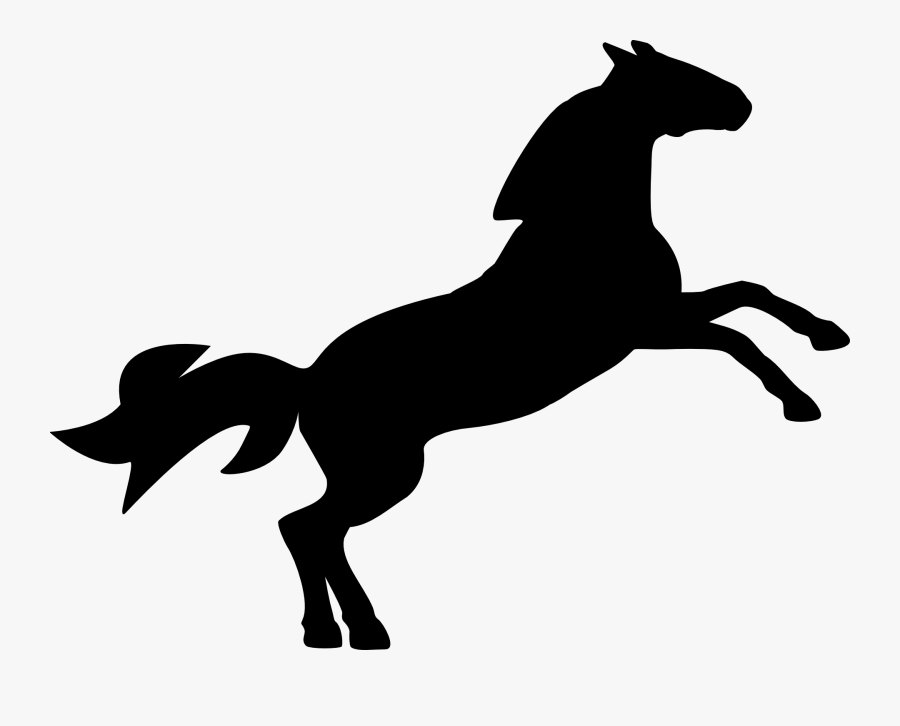 Jumping Horse Cartoon Silhouette, Transparent Clipart