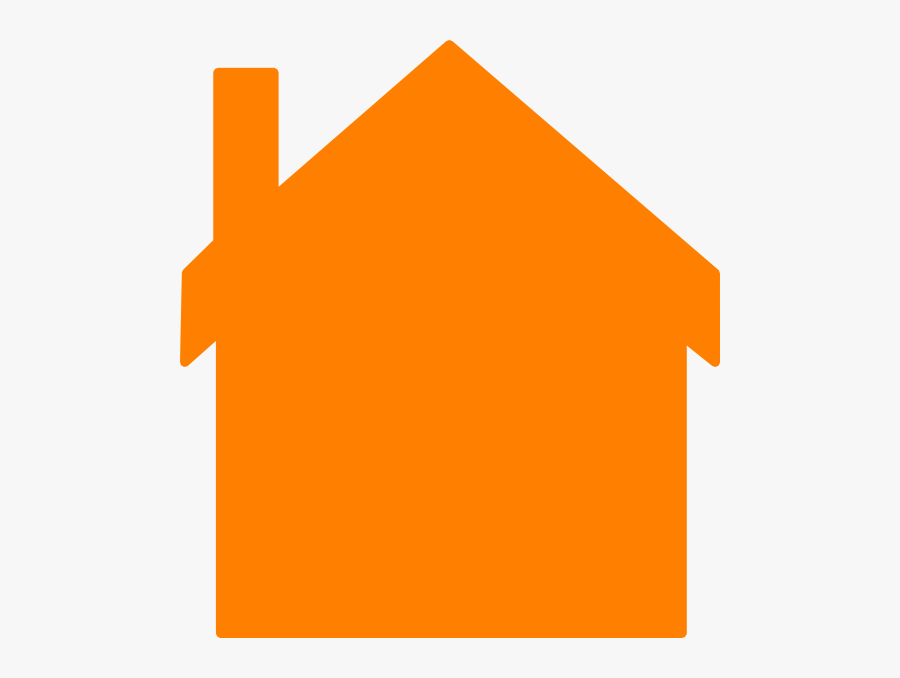 Orange House Svg Clip Arts - House Clip Art Orange, Transparent Clipart
