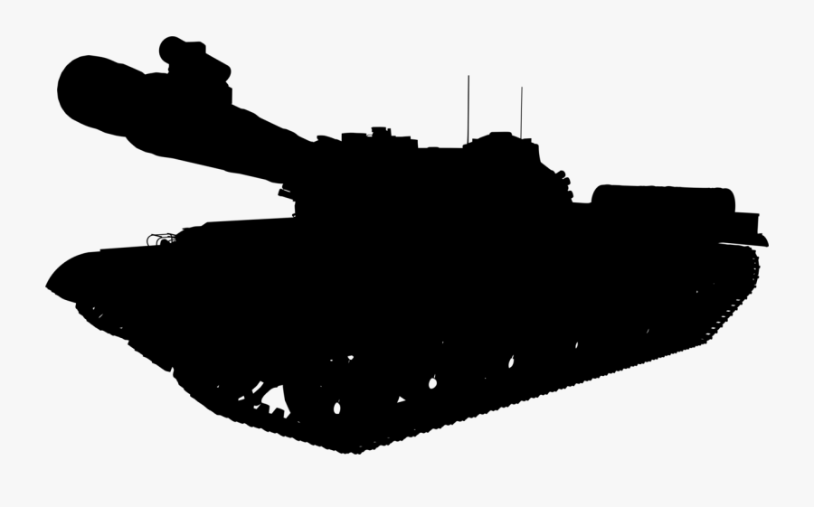 Silhouette,tank,combat Vehicle - Tank, Transparent Clipart