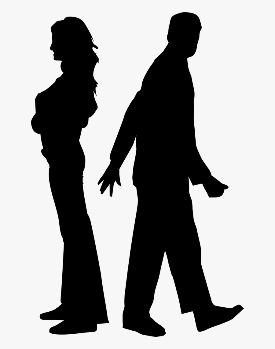 Combat Silhouette Female Clip Art - Male And Female Silhouette Png, Transparent Clipart