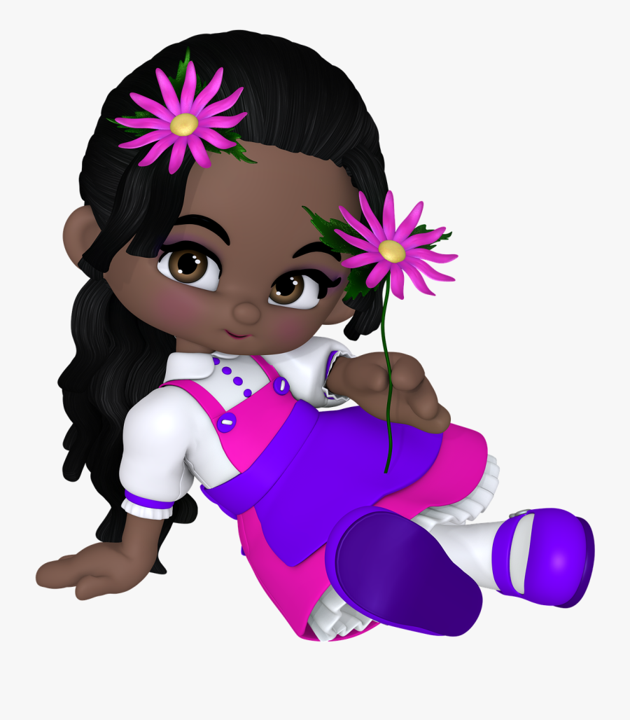 Gumdrops Sweet Cute Free Photo - Young African American Girls Cartoon, Transparent Clipart