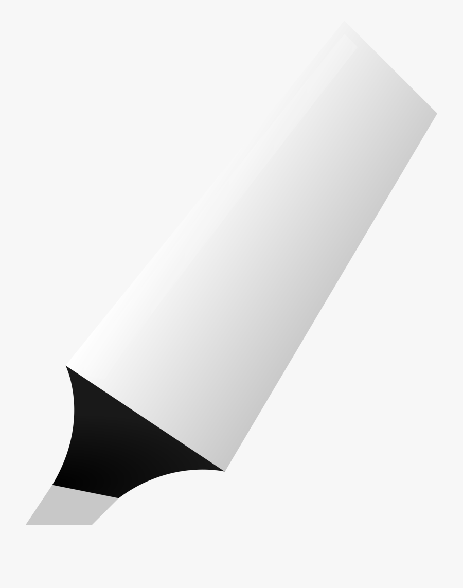 Collection Of Highlighter - Highlighter Pen Black And White, Transparent Clipart