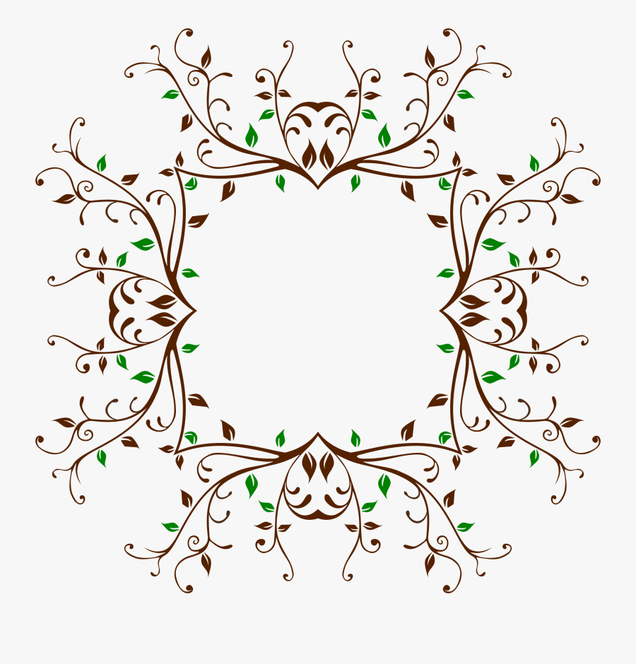 Leafy Vine Frame - Frame Vines, Transparent Clipart