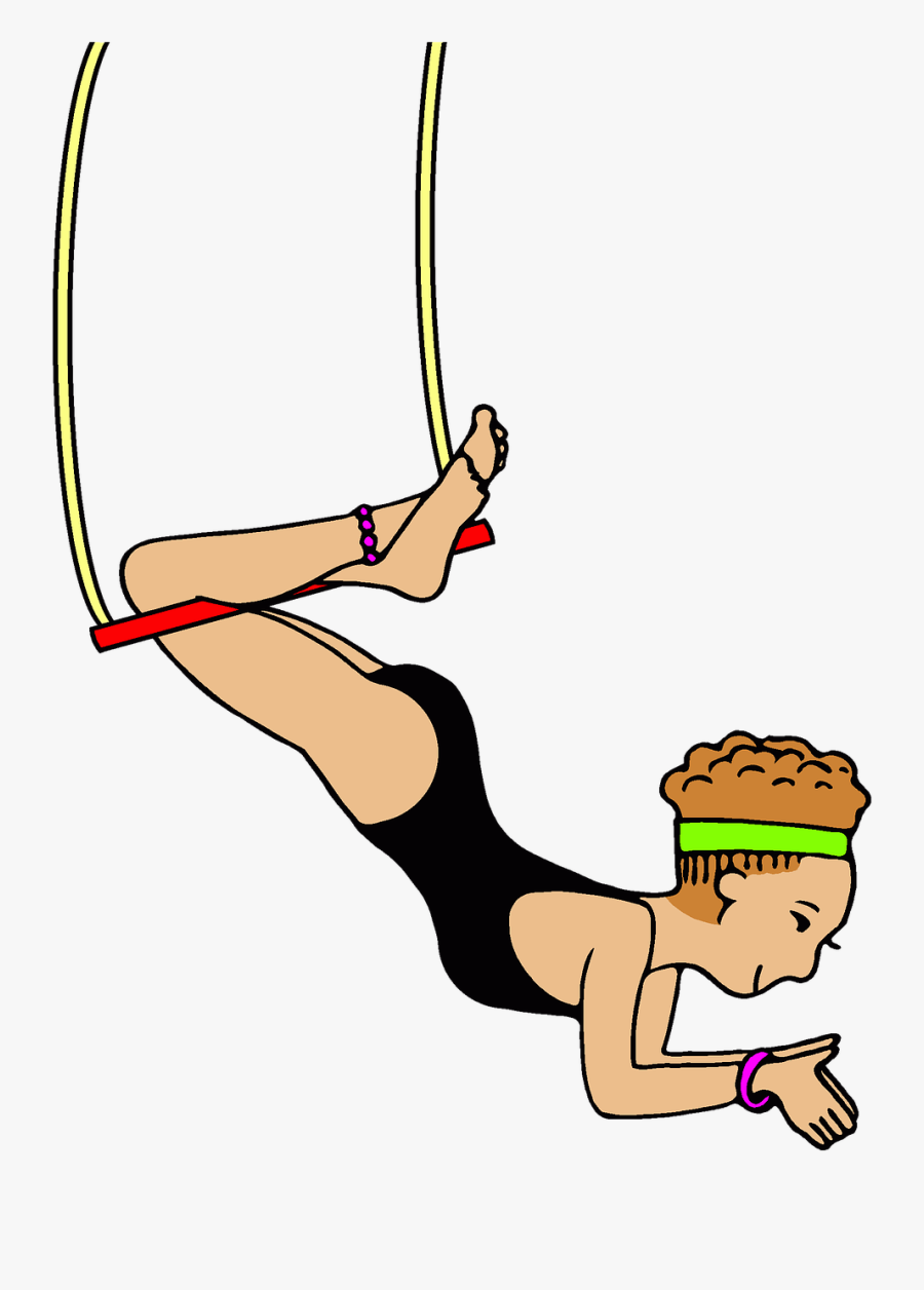 Circus Acrobat Trapeze Free Photo - Circus Trapeze Artist Cartoon, Transparent Clipart