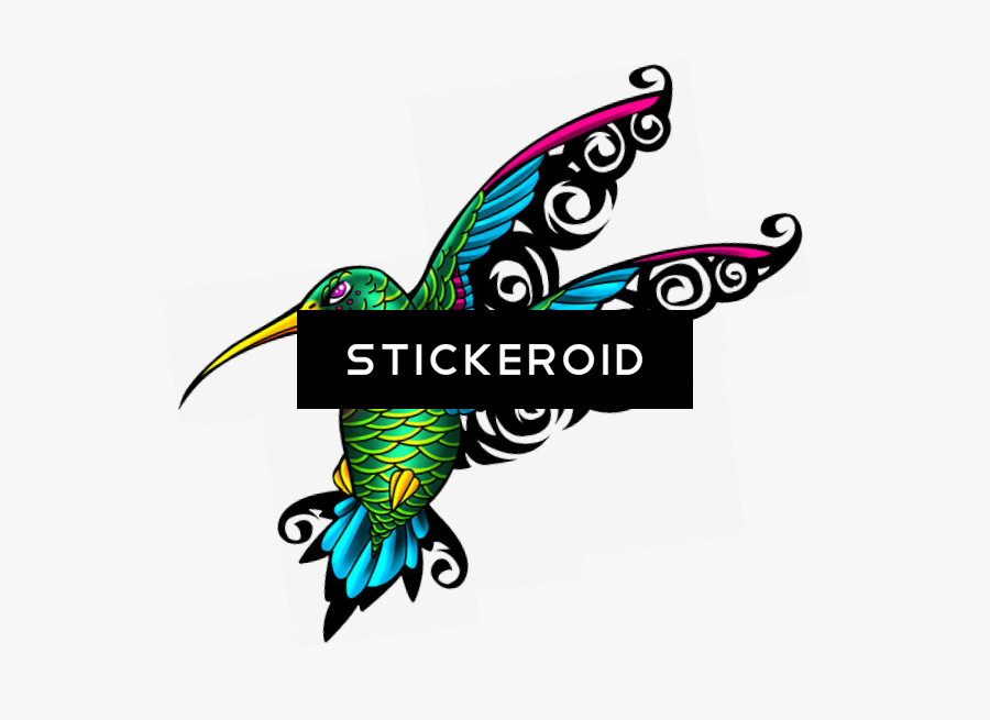 Hummingbird Clipart Mandala Tattoos Pictures Png Hummingbird - Colorful Bright Hummingbird Tattoos, Transparent Clipart