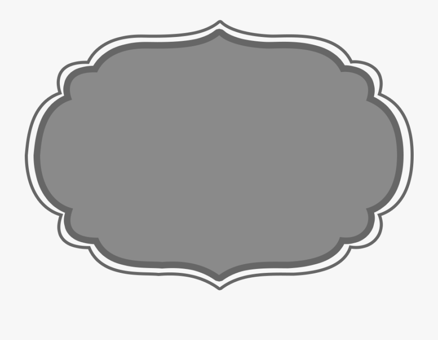 Transparent Silver Frame Clipart - Gray Label Clip Art, Transparent Clipart