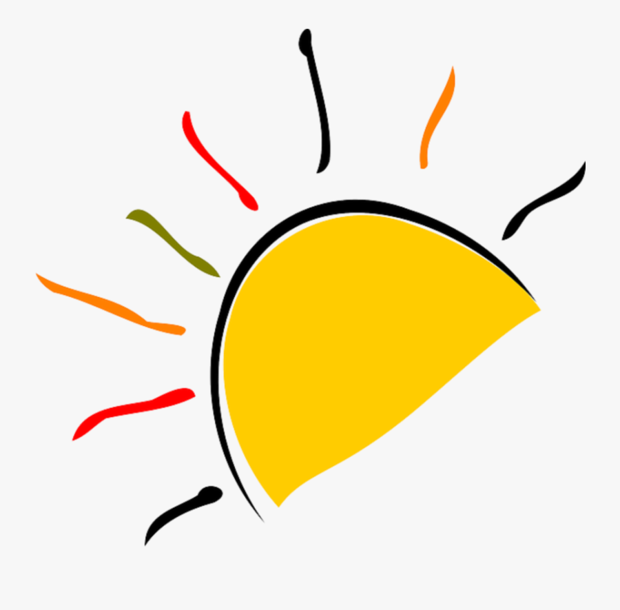 #ftestickers #clipart #sun #sunrise #cute - Half Of A Yellow Sun, Transparent Clipart