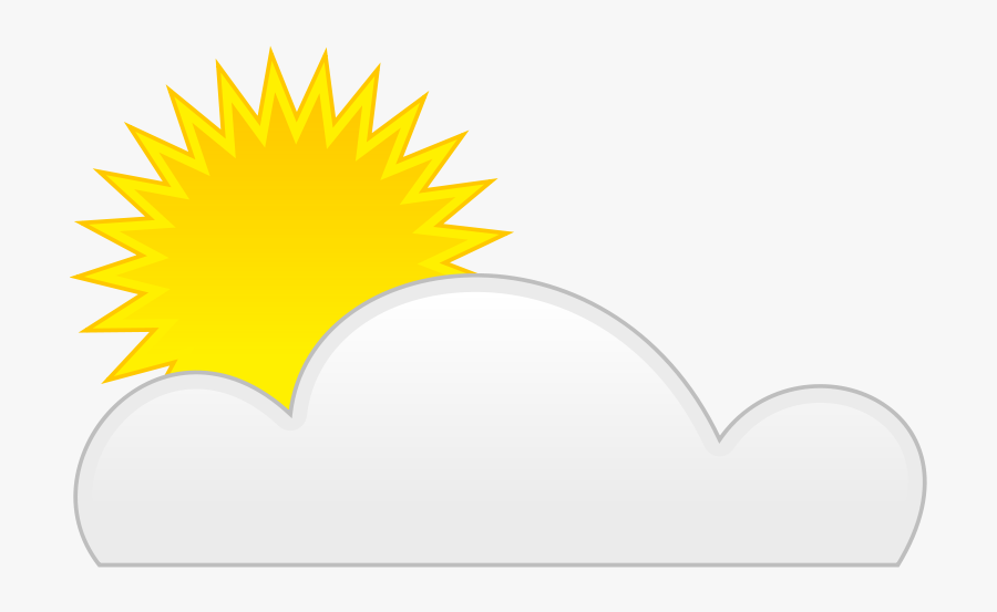 Sun Cloud - Partly Cloudy Animated Gif, Transparent Clipart