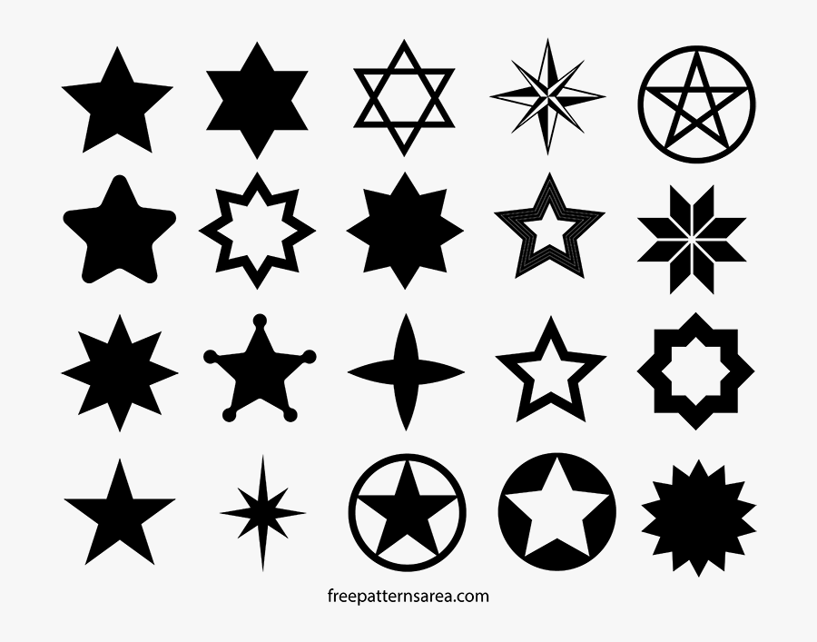 Star Shape - Star Shape Star Silhouette, Transparent Clipart