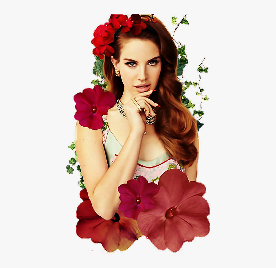 #lanadelrey #png #tumblr #flowers #girl - Lana Del Rey Png, Transparent Clipart