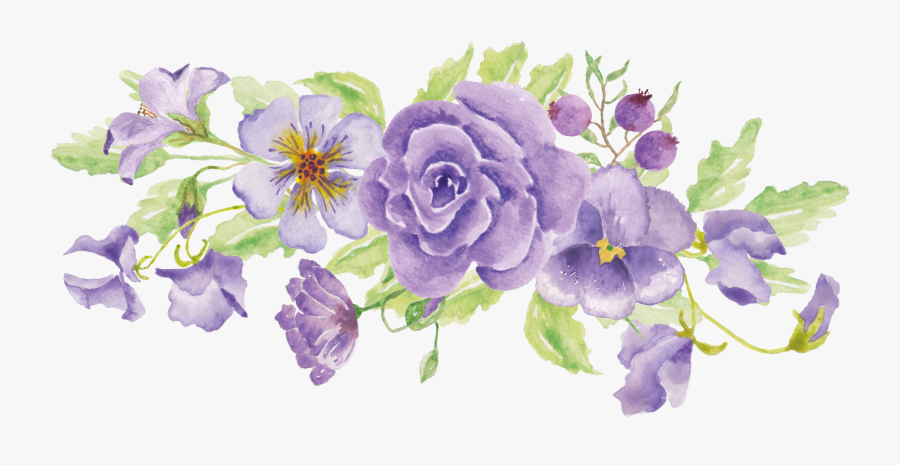 Floral Design Illustration Image Portable Network Graphics - Purple Flower Aesthetic Png, Transparent Clipart