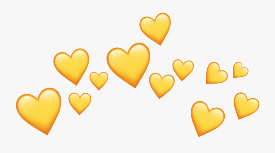 Heart Tumblr Png - Yellow Heart Crown Png, Transparent Clipart