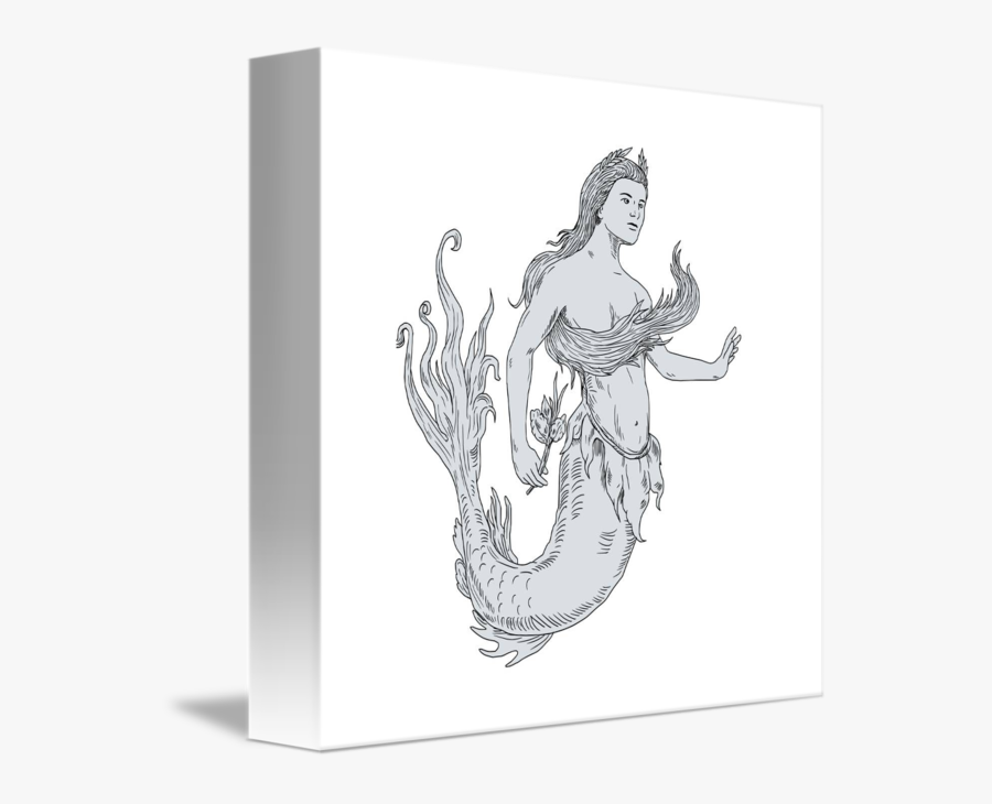 Vintage Holding Flower By, Transparent Clipart