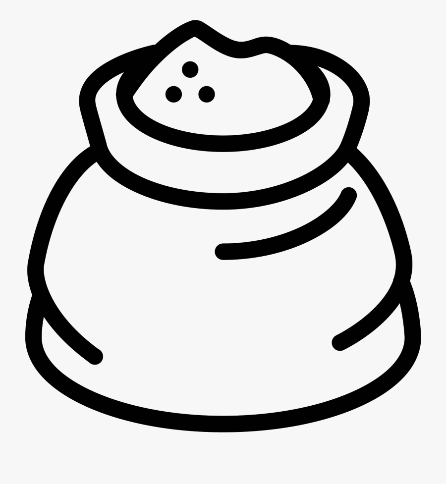 It Is A Drawing Of A Bag Or Sack Containing A Powder - Icon Flour Png, Transparent Clipart