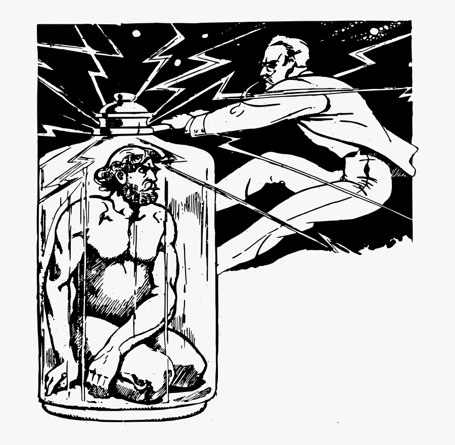 Energy In A Bottle - Illustration Muscle Naked, Transparent Clipart