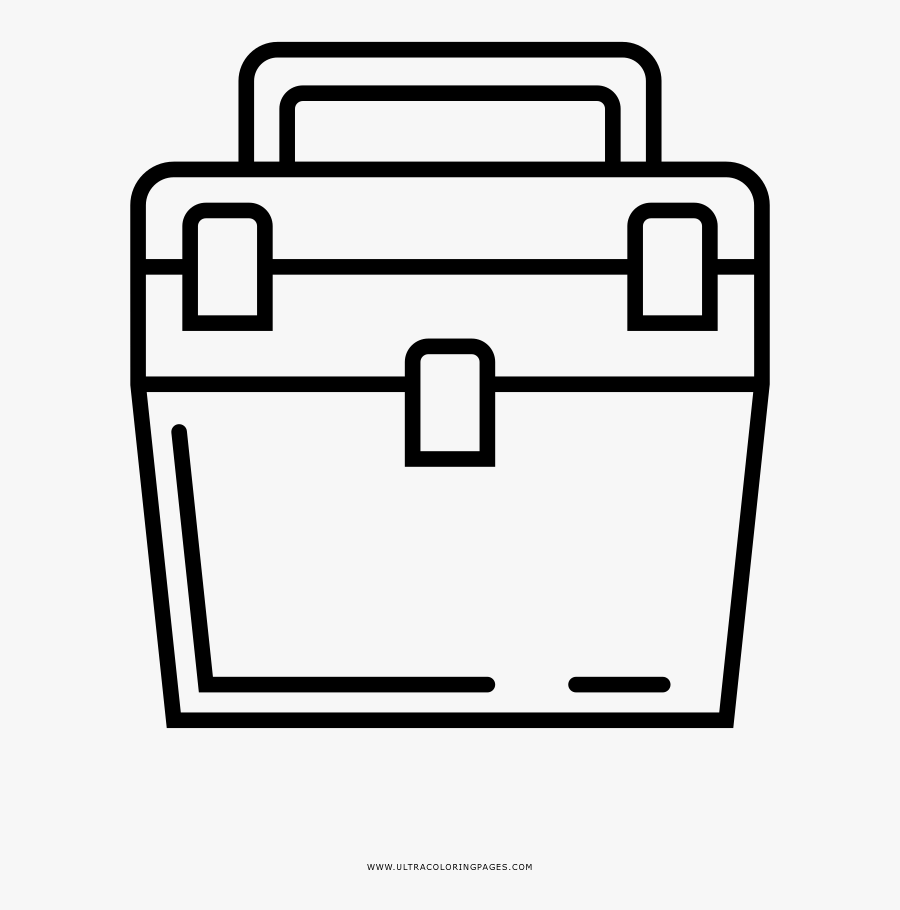 Tackle Box Coloring Page - Caixa De Equipamento Desenho, Transparent Clipart
