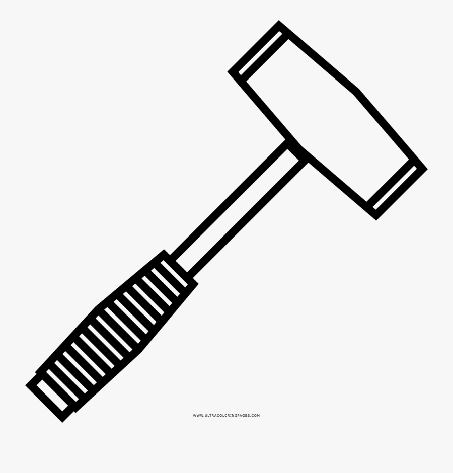 Hammer Coloring Page, Transparent Clipart