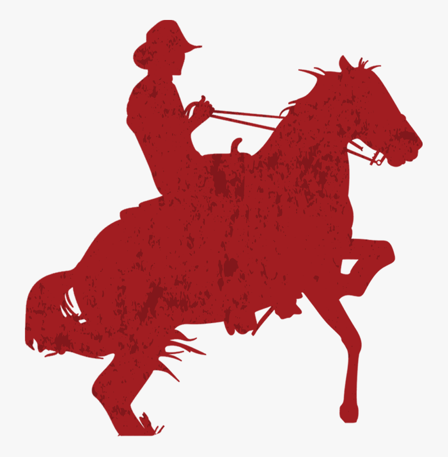 Cowboy On A Horse Silhouette In Sunset Vector, Transparent Clipart