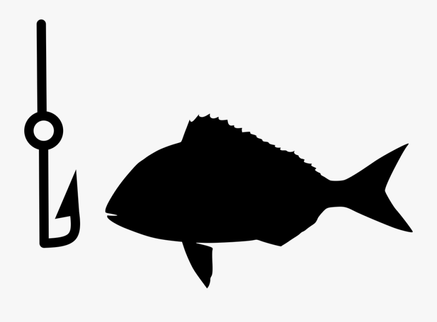 Free Download Black And White Silhouette Small Fish, Transparent Clipart