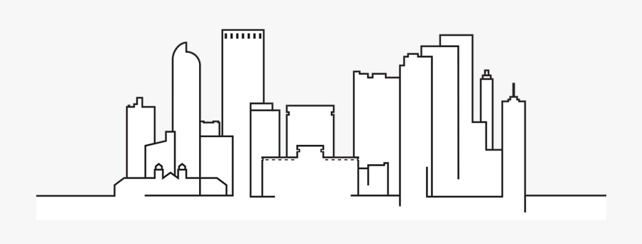 Denver Skyline Vector Black And White Download Huge, Transparent Clipart