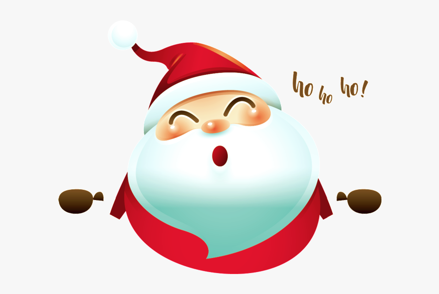 Cute Hand Drawn Cartoon Old Man Psd Image - Santa Claus Ho Ho Ho Png, Transparent Clipart