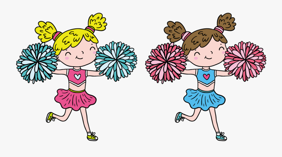 Picture Stock Cartoon Cheerleader Illustration Hand - Cheerleading, Transparent Clipart