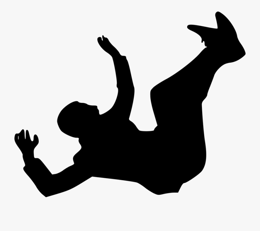 Portable Network Graphics Clip Art Scalable Vector - Silhouette Of A Man Falling, Transparent Clipart