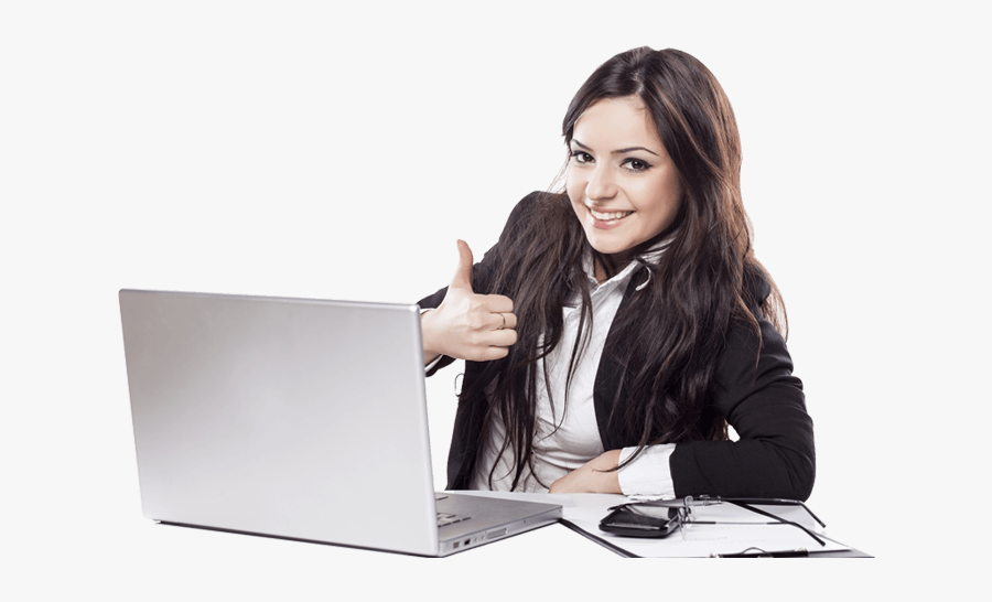 Girl With Computer Png 1 » Png Image - Girl With Laptop Png, Transparent Clipart