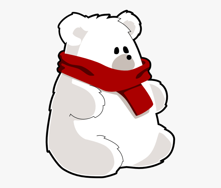 Scarf Clipart Clipart - White Teddy Bear Clipart, Transparent Clipart