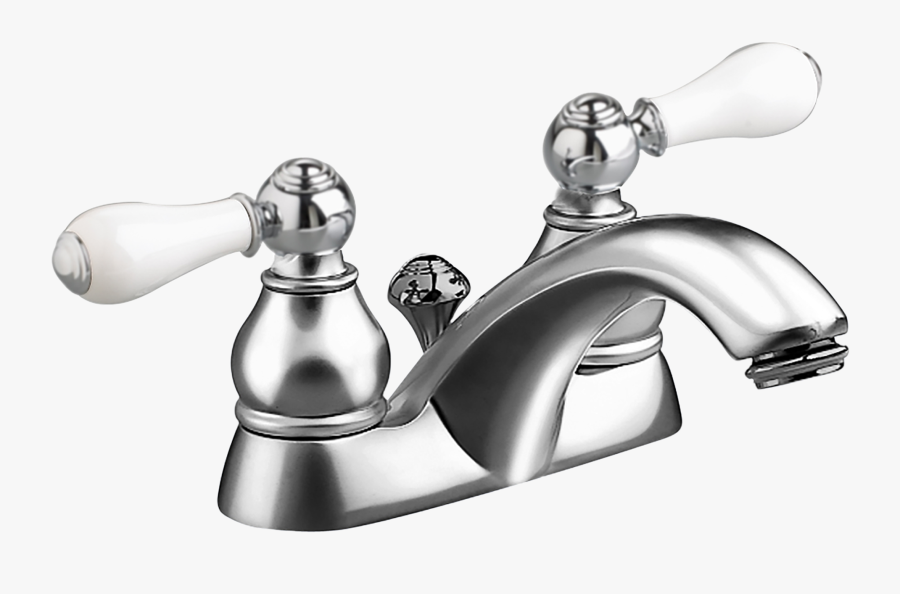 Hampton Centerset Bathroom Faucet American Standard - Chrome And White Bathroom Faucet, Transparent Clipart