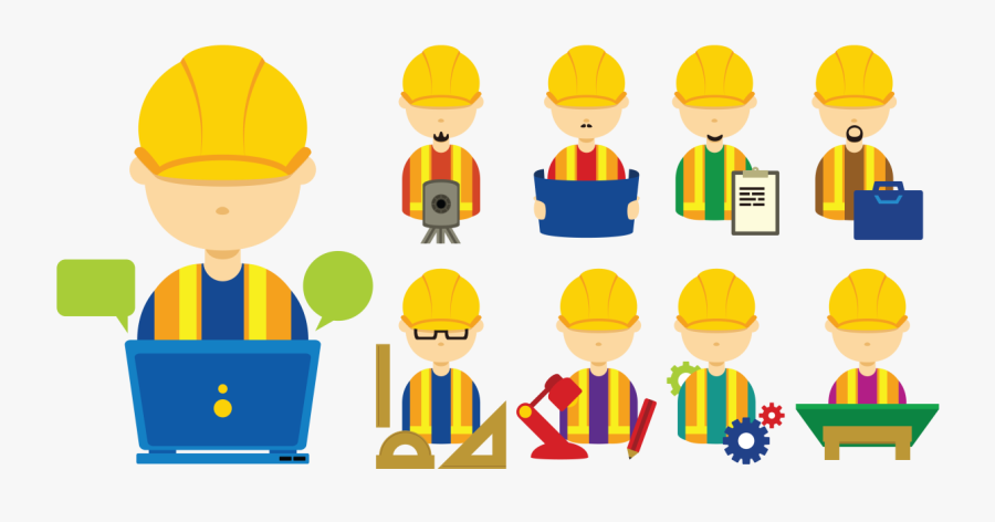 Construction Worker Cartoon Png Download Engineer Architectural, Transparent Clipart