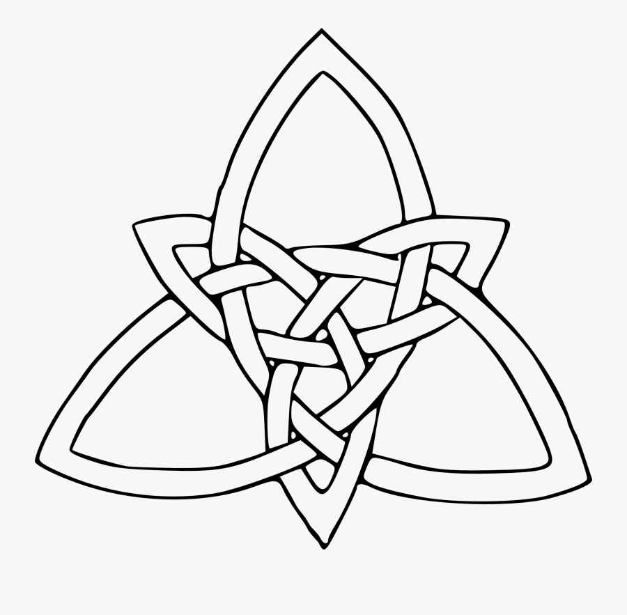 Knot Drawing Baby - Celtic Knot Trinity Coloring Page, Transparent Clipart