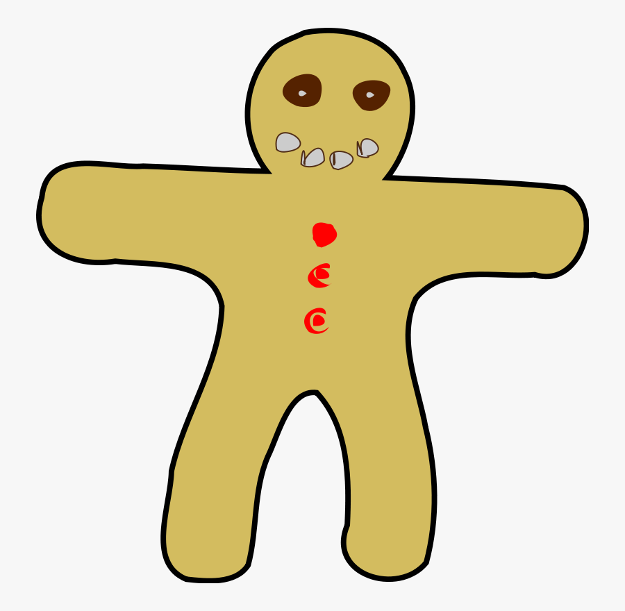 Free Vector Gingerbread Man - Gingerbread Man, Transparent Clipart