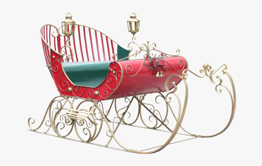 Life Size Large Santa Sleigh, Transparent Clipart