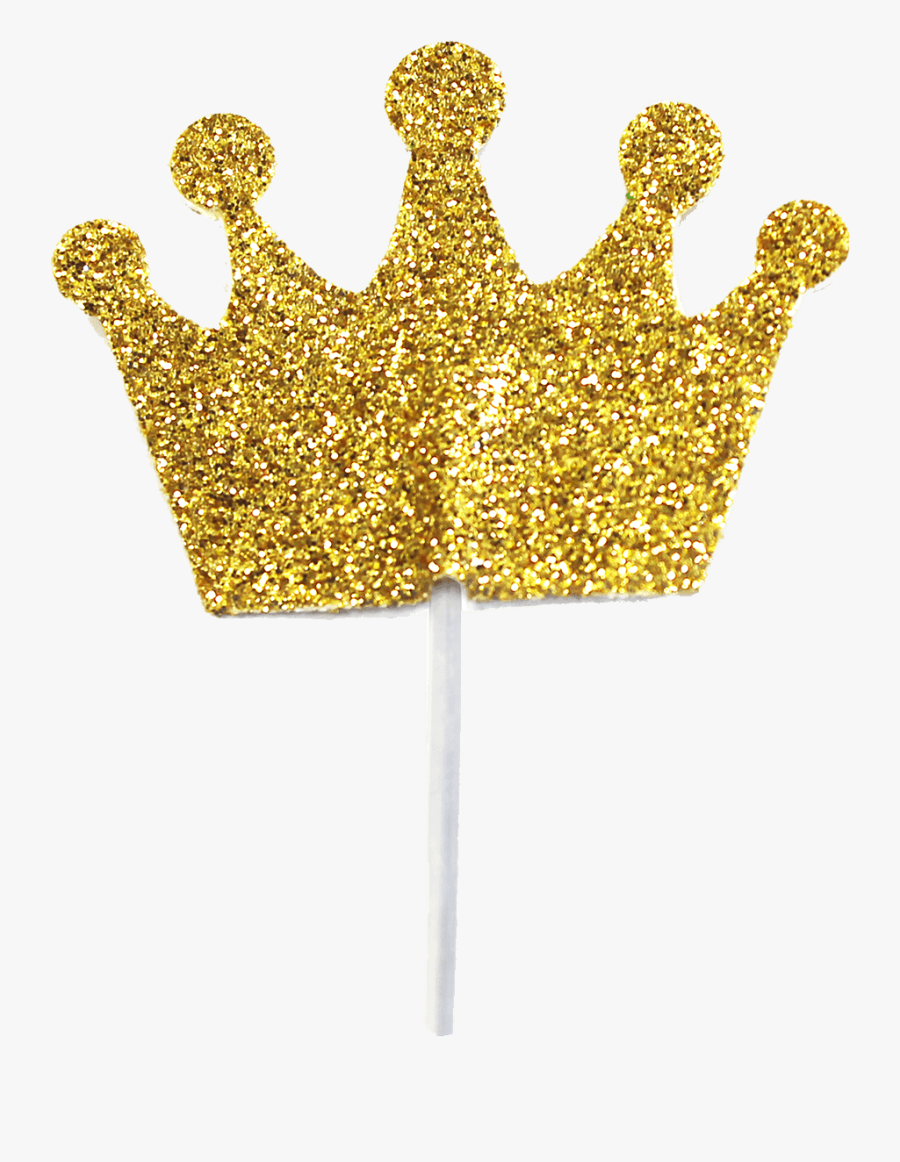Transparent Glitter Crown Png - Gold Crown Cupcake Toppers Printable, Transparent Clipart
