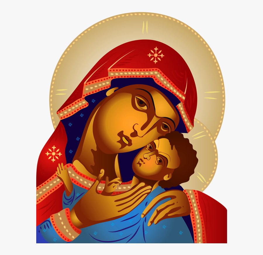 Jesus Clipart Mary Mother - Mary And Jesus Png, Transparent Clipart