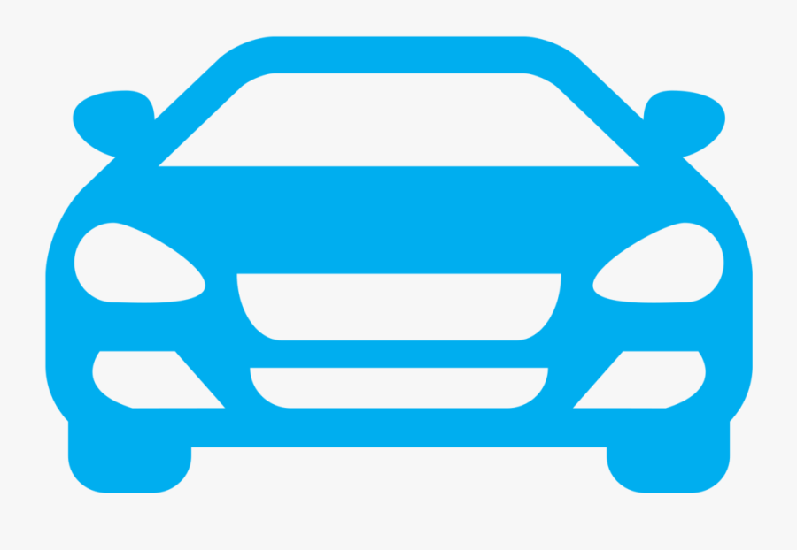 Car Blue - Black And White Simple Car Clipart, Transparent Clipart