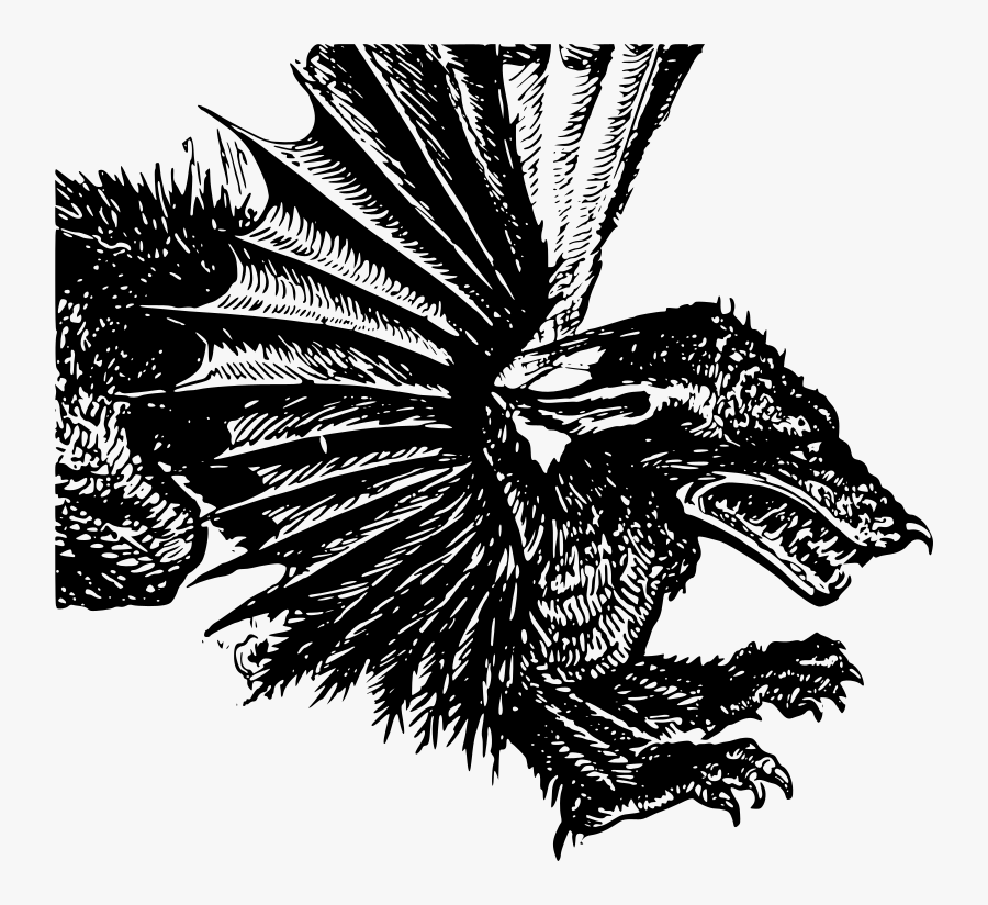 Angry Dragon Head - Clip Art, Transparent Clipart
