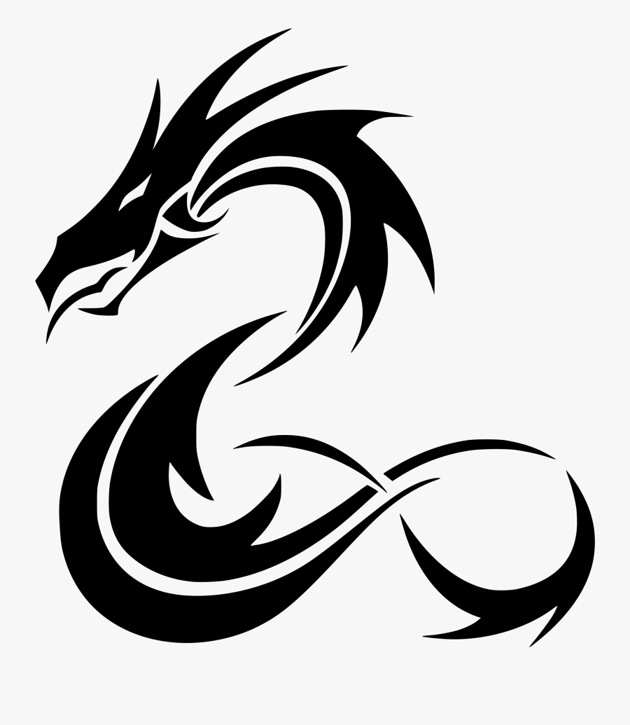 Tattoo Artist Dragon Black And Gray Clip Art - Transparent Background Picsart Png, Transparent Clipart
