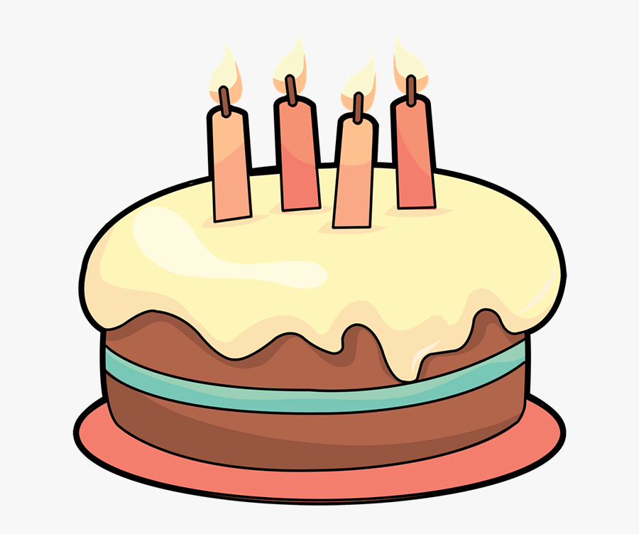 Cake On Table Clipart - Small Birthday Cake Cartoon, Transparent Clipart