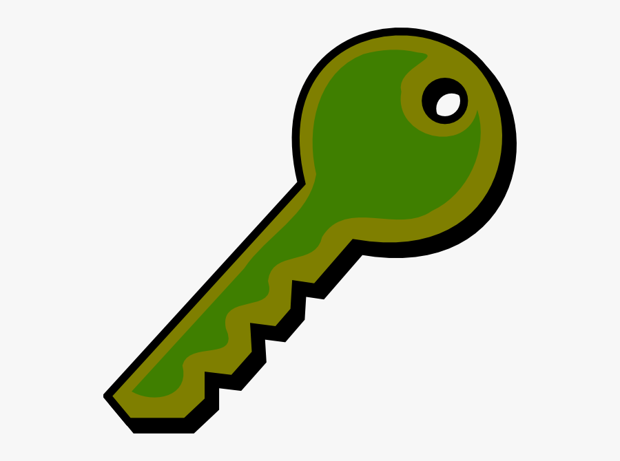 Funky Green Key Svg Clip Arts - Key Clip Art, Transparent Clipart