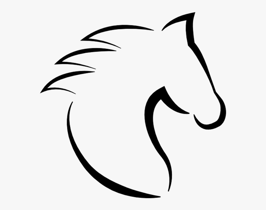 Cat Line Art Clip - Transparent Horse Head Clipart, Transparent Clipart